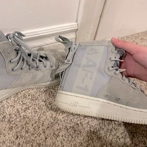 nike high rise grey af-1s